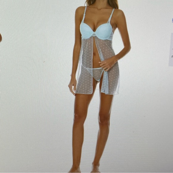 Flora Baby Blue 2 Piece Baby Doll Set Size Large NWT - Picture 1 of 15